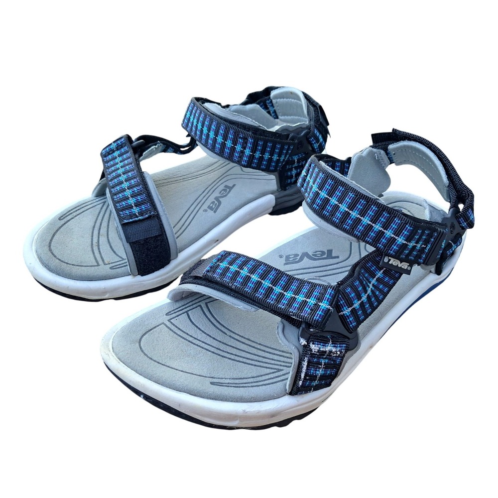 Teva Terra Fi 2 Blue Black Patterned Hiking Sandals Womens 7 Q10 - Picture 2 of 6